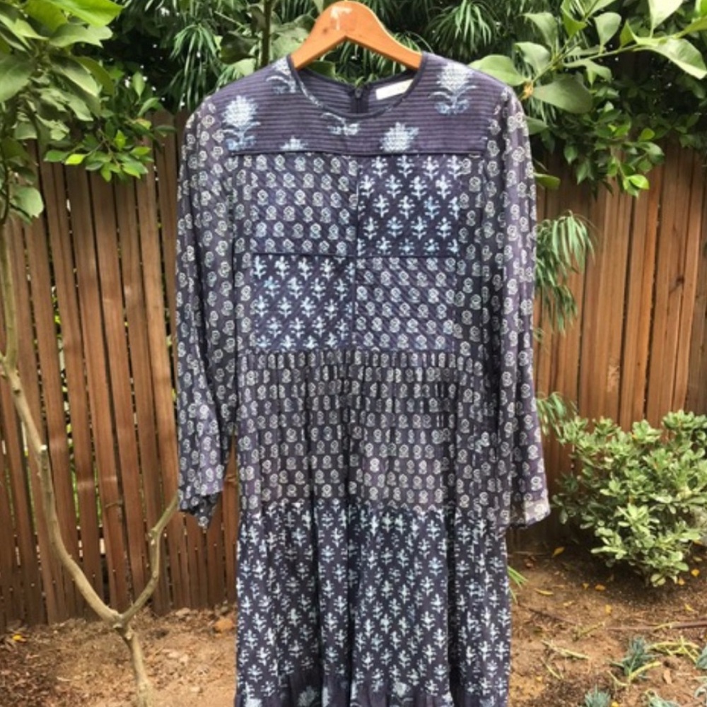Doen Navy Patterned Dress